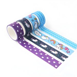 Colorful Washi Tape rolls, suitable for crafts, packaging, and decoration.