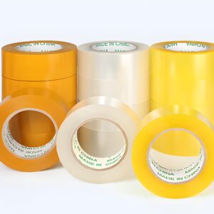 Colored adhesive tape for labeling, sealing, and decoration with strong adhesion and durability.