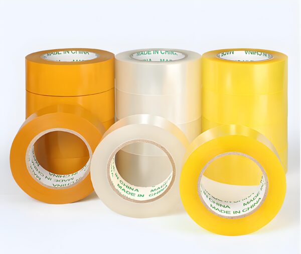 Colored adhesive tape for labeling, sealing, and decoration with strong adhesion and durability.