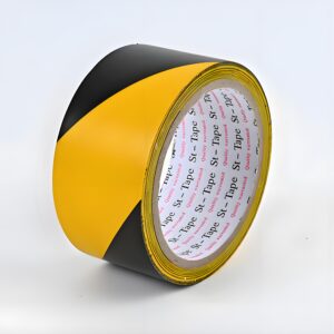 Bulk rolls of custom printed warning tape ready for shipping and packaging.